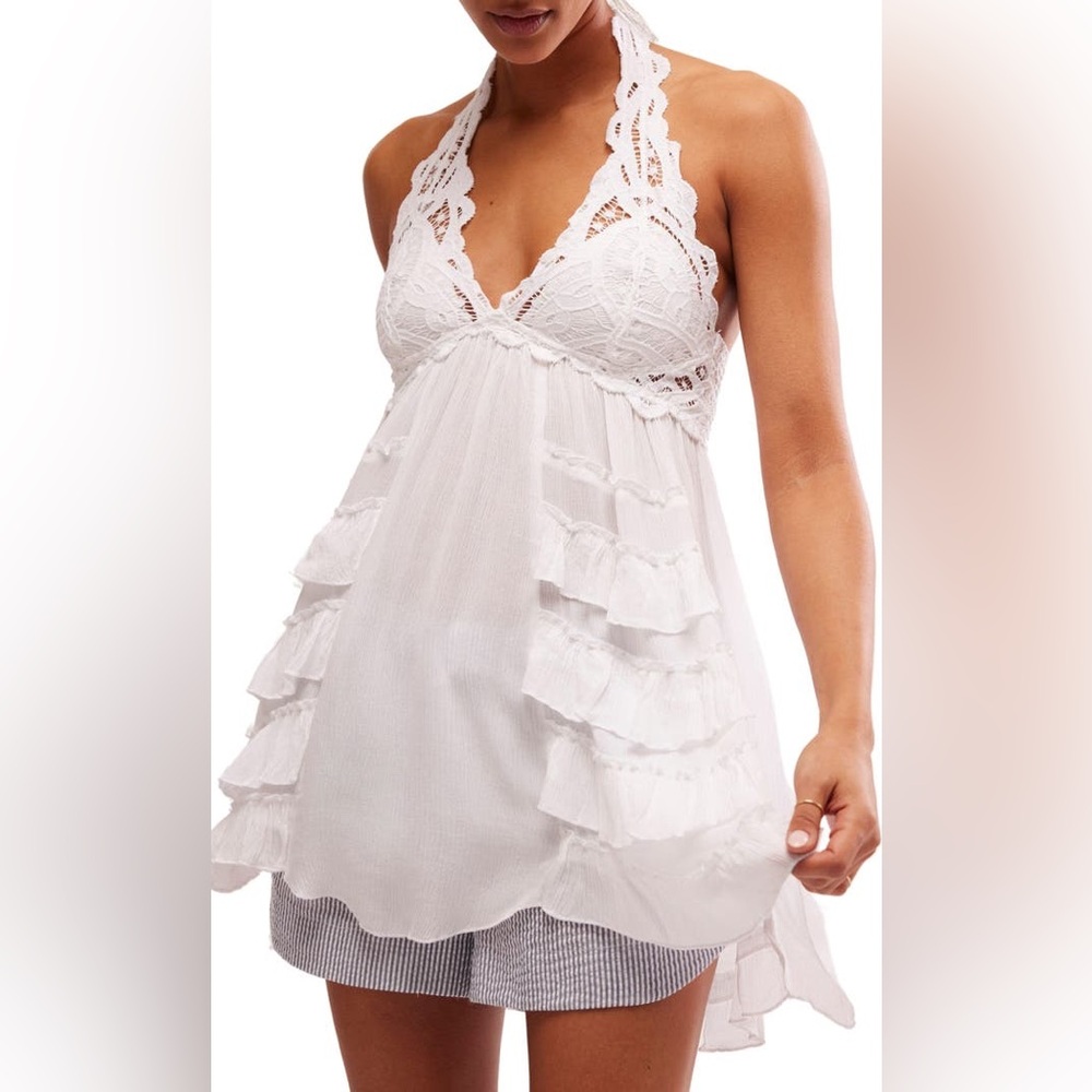 NWT Free People Intimately Adella Halter Nightgown